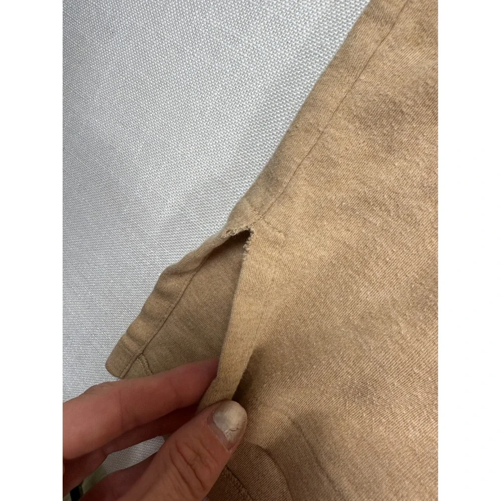 Polo Ralph‎ Lauren Mens XL Tan Khaki Short Sleeve Cotton Polo Shirt Pony Logo